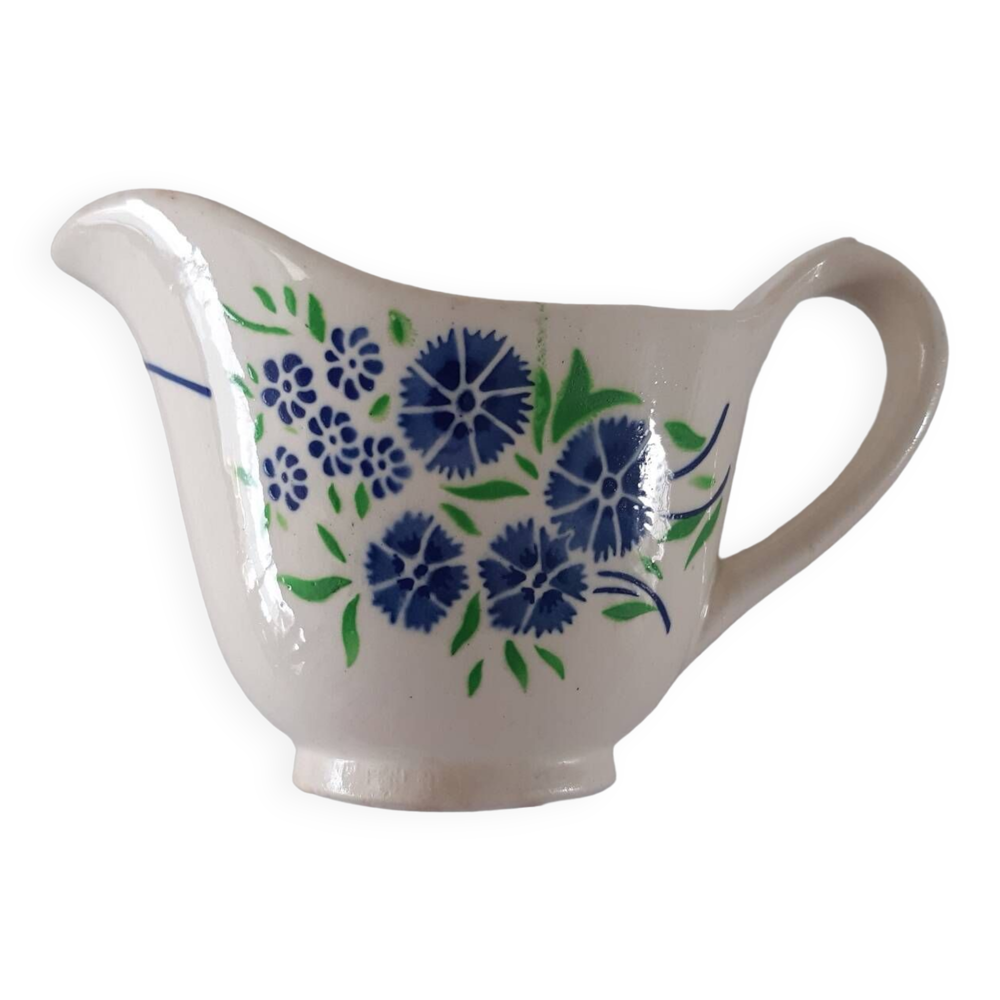 Pot à Lait Ancien Badonviller – Demi-porcelaine Blanche – Occasion