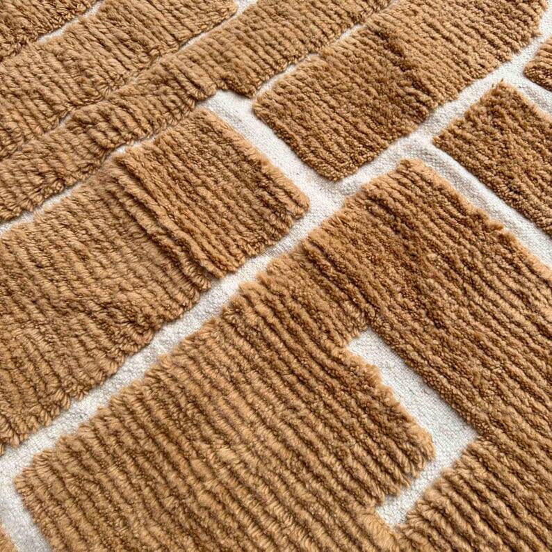 Traditional pure wool mustard rug 150/250 cm