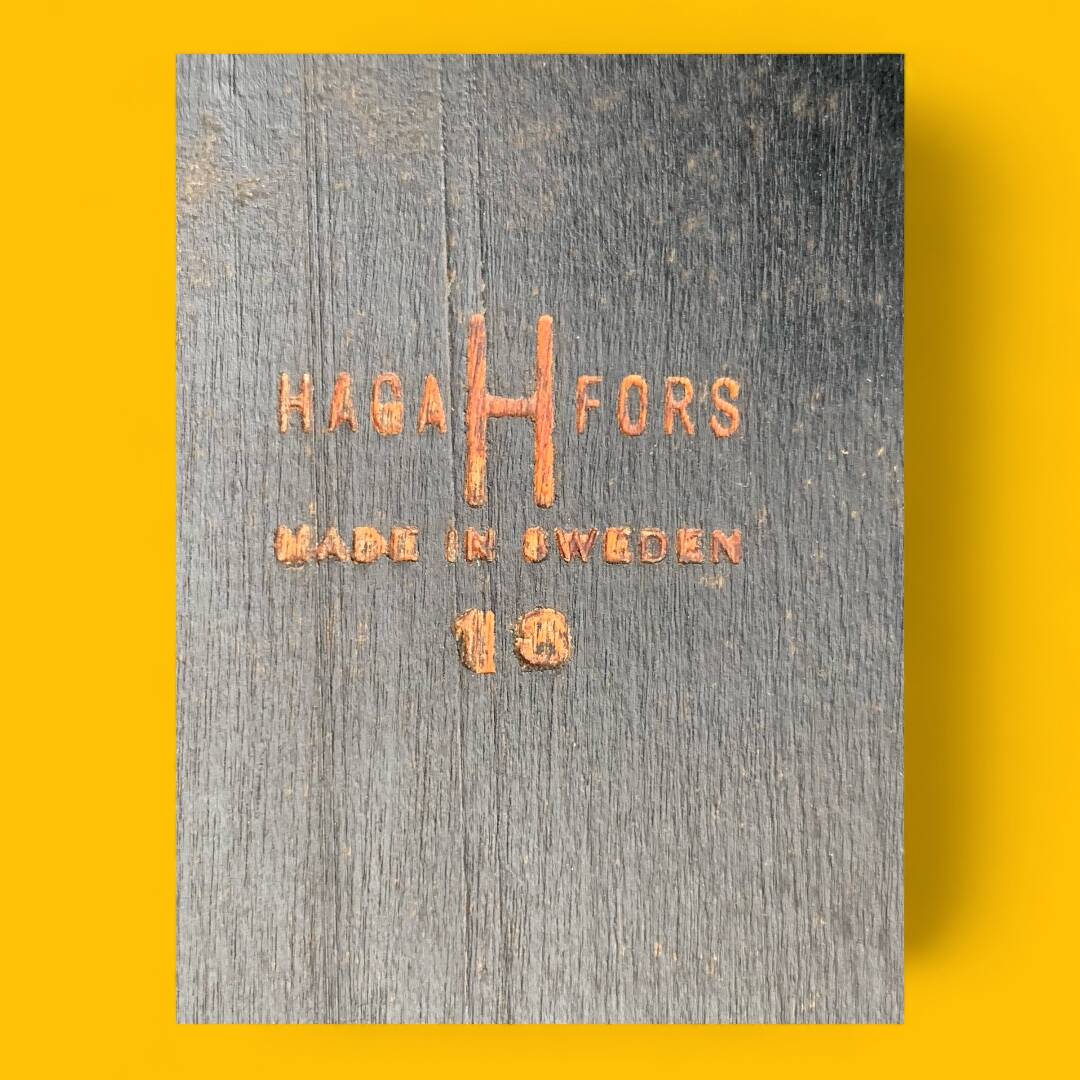 Chaise scandinave Sven Erik Fryklund pour HagaFors bois noirci 1950