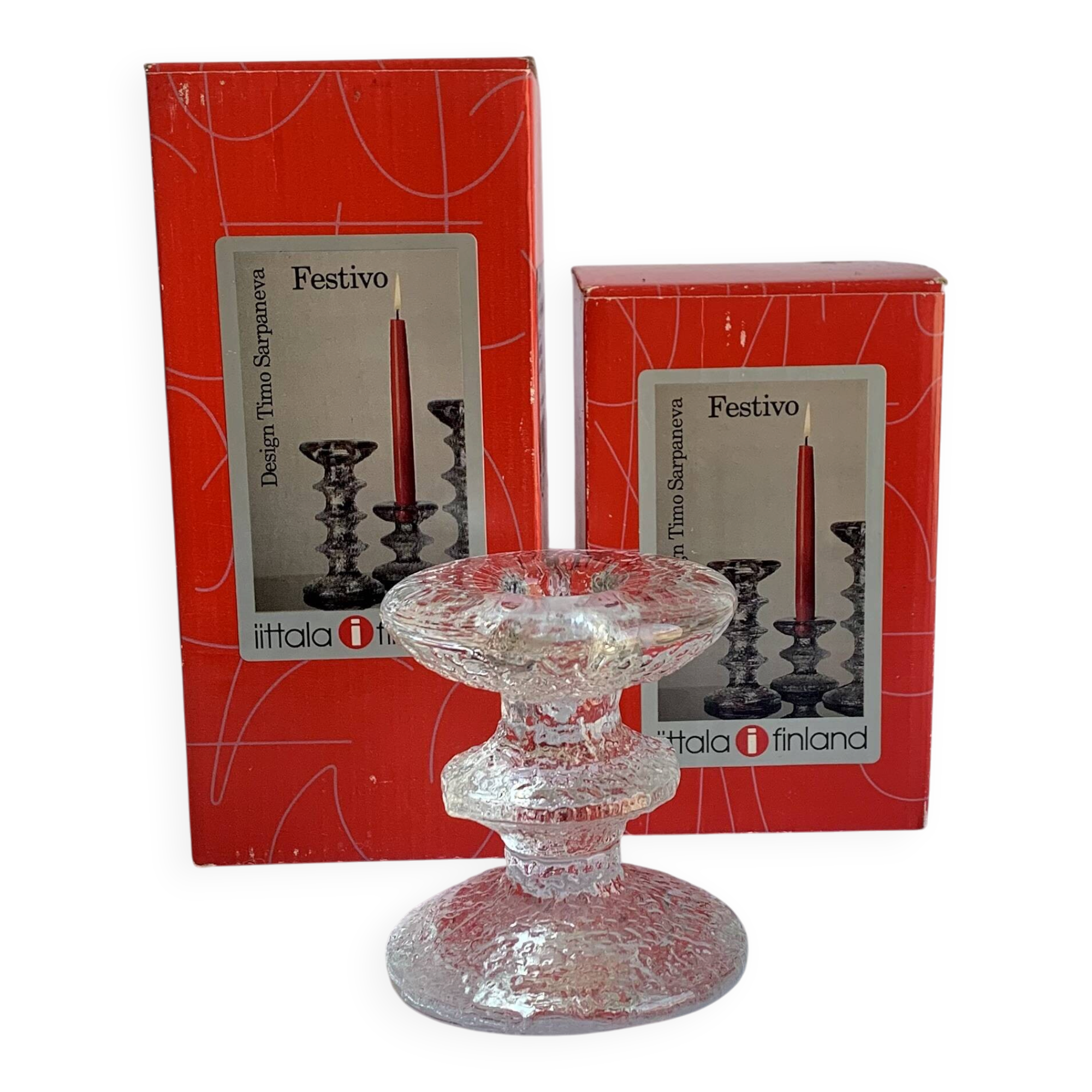 Set of 3 Festivo Glass Candle Holders – Iittala Finland