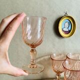 6 verres à vin rosaline