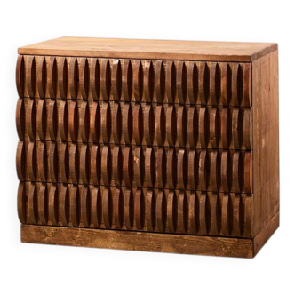 Commode Mario Ceroli pour Poltronova Italie années 1970