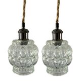 Set of two glass walking lamps