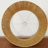 Raffia bast and teak pendant lamp by Temde