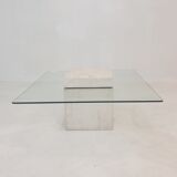 Italian travertine coffee table 1980s