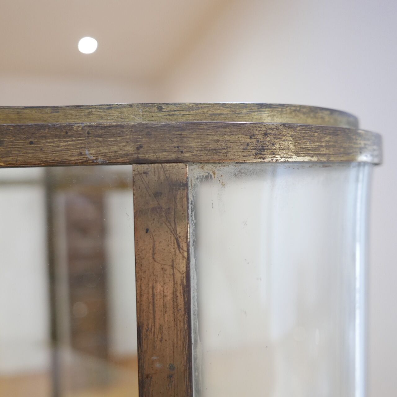 Curved early 20th century display case