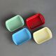 Set of 4 enamelled cast iron dishes/platters.