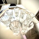Set of 7 crystal liqueur/shooter glasses