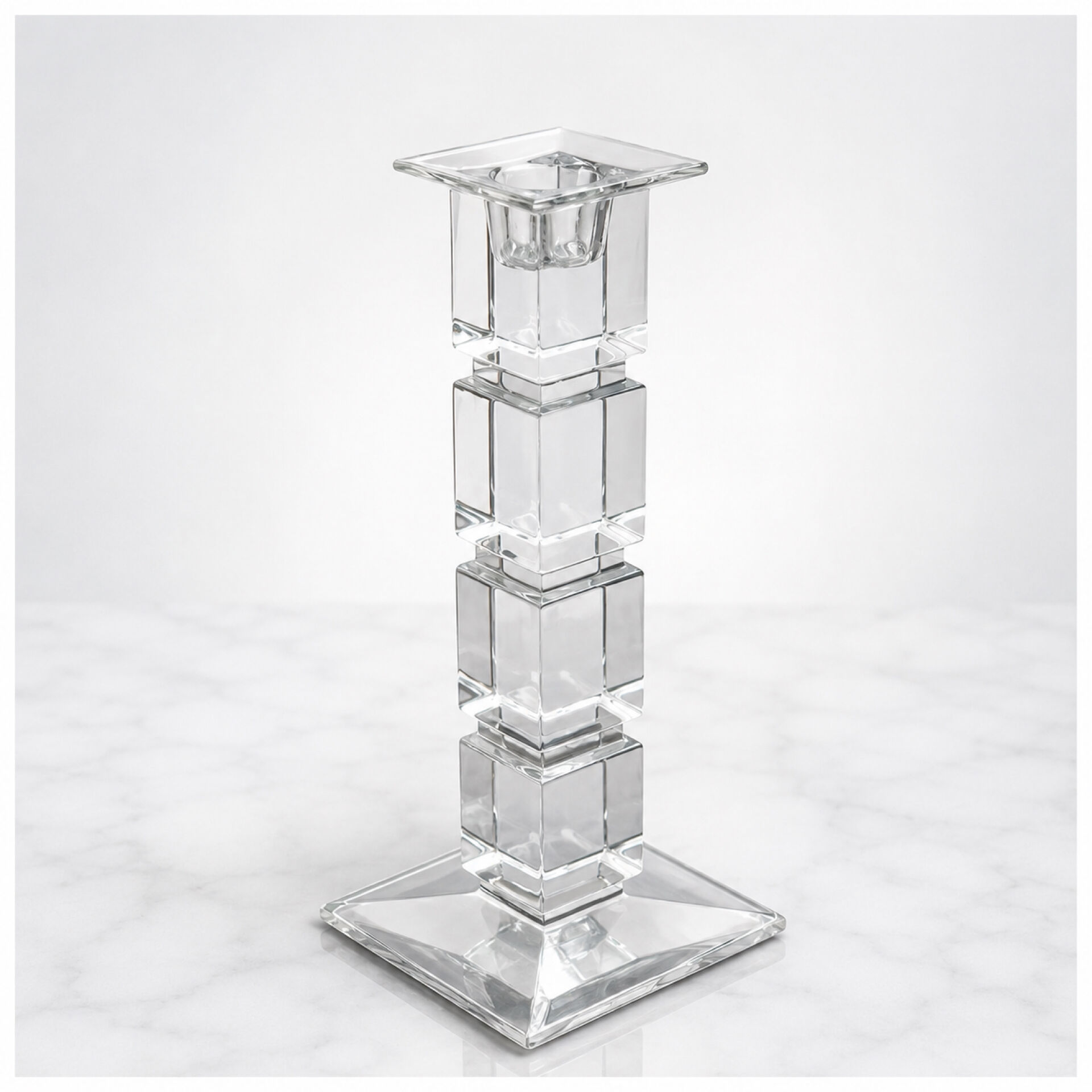 Post-modern crystal candlestick, Nachtmann House