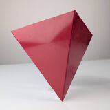 Geometric Red Metal Wall Sconces, 1970s