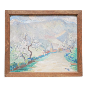 Tableau ancien peinture sur panneau