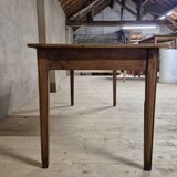 Antique rustic farmhouse table in solid oak, 19th century