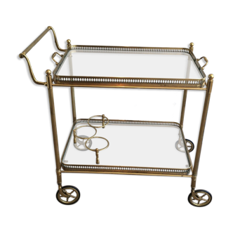 Neoclassical style rolling table in brass