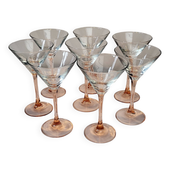Pink cocktail glasses