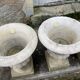 4 Médicis vases in concrete and 4 bases