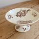 Antique compote dish made of ironstone, ivory and sepia, Clairefontaine with oriental decoration.