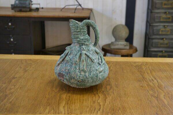 Designer ceramic vase in terracotta signed 1968