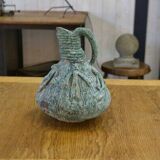 Designer ceramic vase in terracotta signed 1968