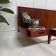 Scandinavian double teak bed
