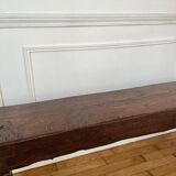 Brutalist Folk Art Bench Solid Oak