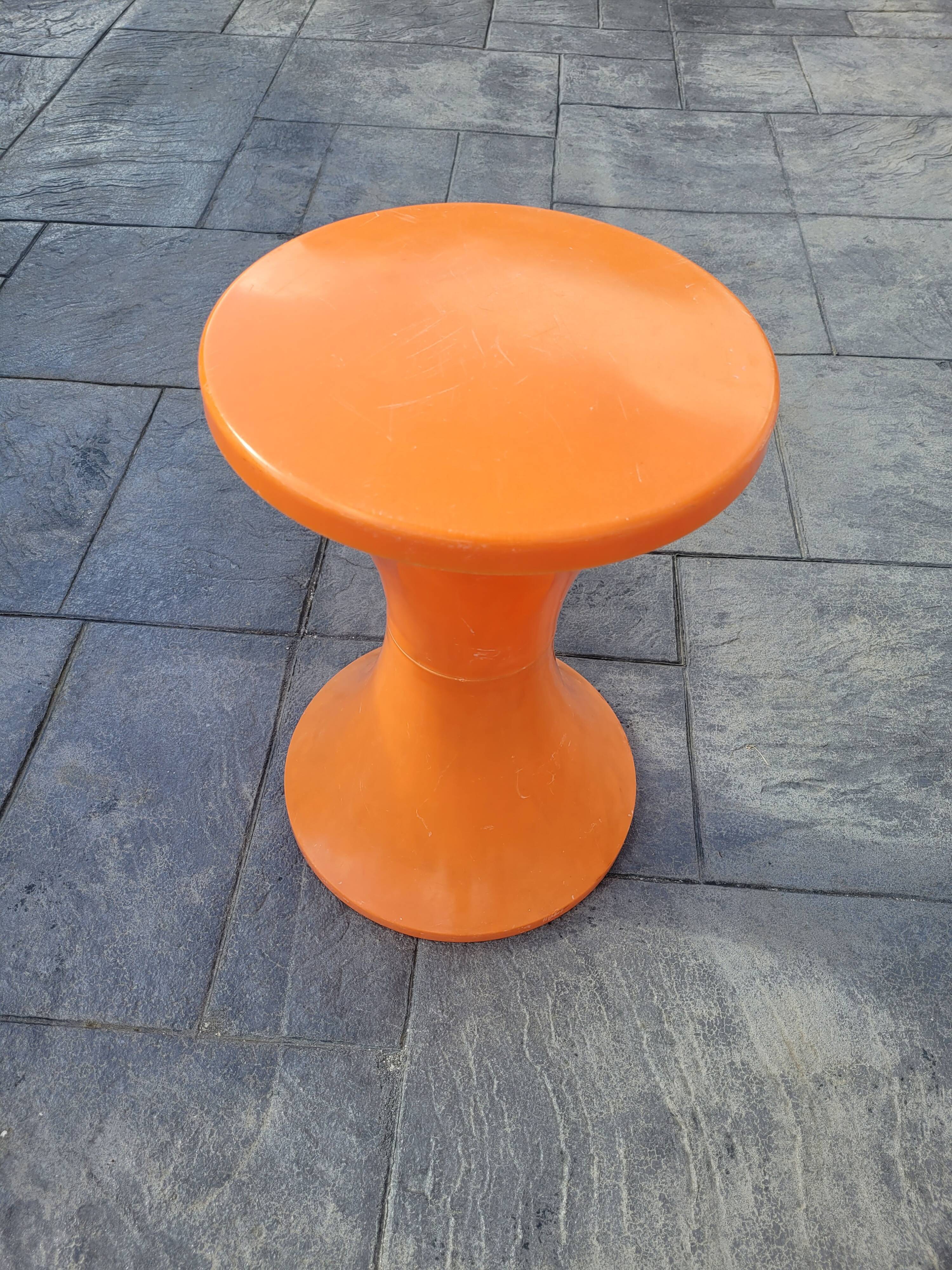 Orange Stamp Stool
