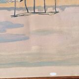 Yves Brayer Lithograph Herd of Horses in Camargue