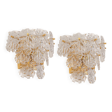 pair of crystal wall lights by Kinkeldey, Germany, 1970s.