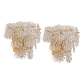 pair of crystal wall lights by Kinkeldey, Germany, 1970s.