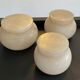 Series of 3 empty vintage alabaster pocket