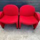 Red foam and fabric armchair banquette by Sitland, 1970.