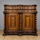 Important Alsatian support buffet in stained solid wood, dating from the 17th century.