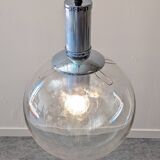 Glass ball pendant light by See Delmas, France circa 1970