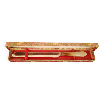 Serrated serving knife in its vintage case
