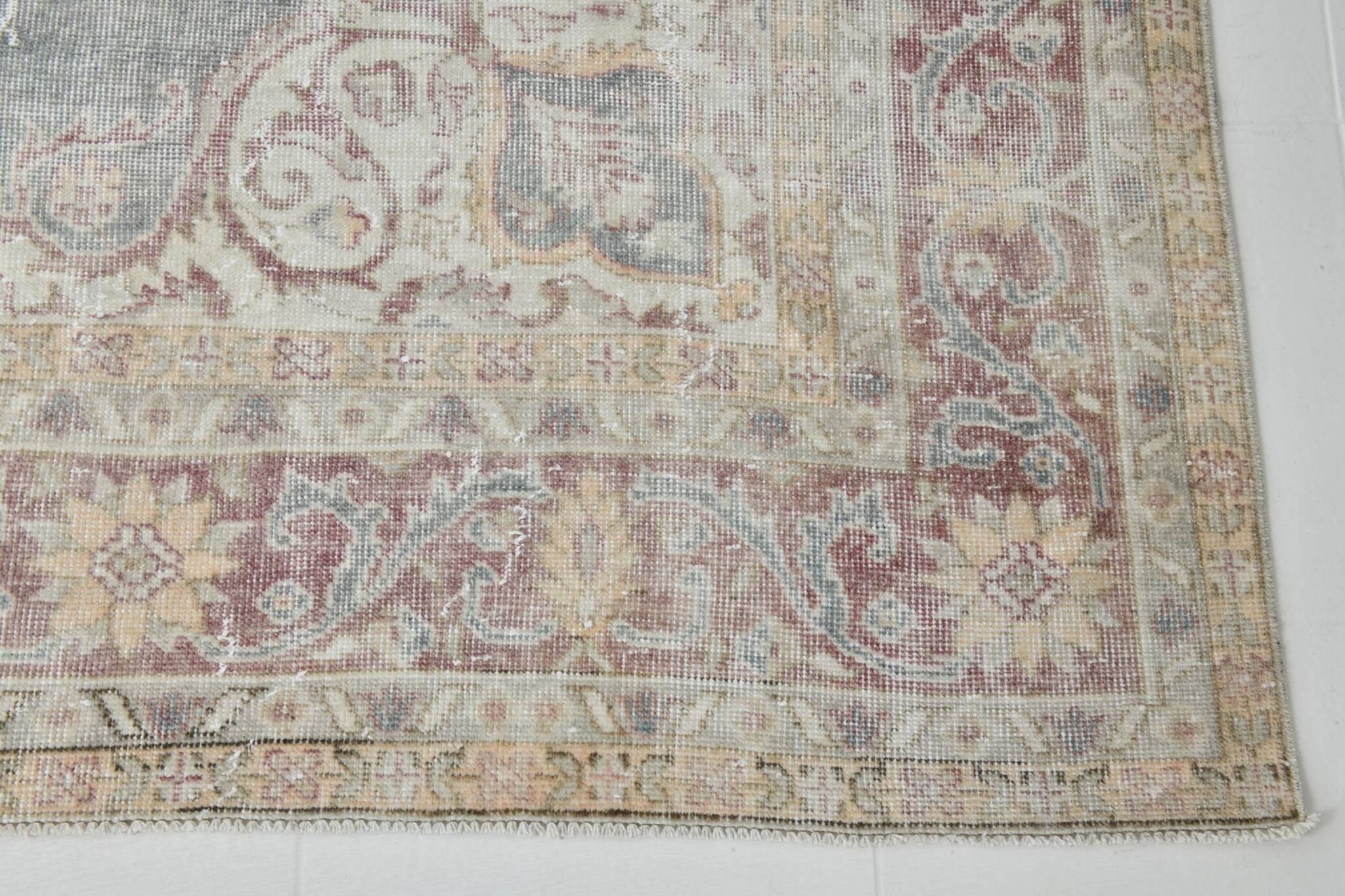 8x11 Light Navy Blue Classic Turkish Vintage Rug, 239x333Cm