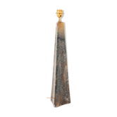 Lampe en onyx de forme triangulaire, XXe siècle