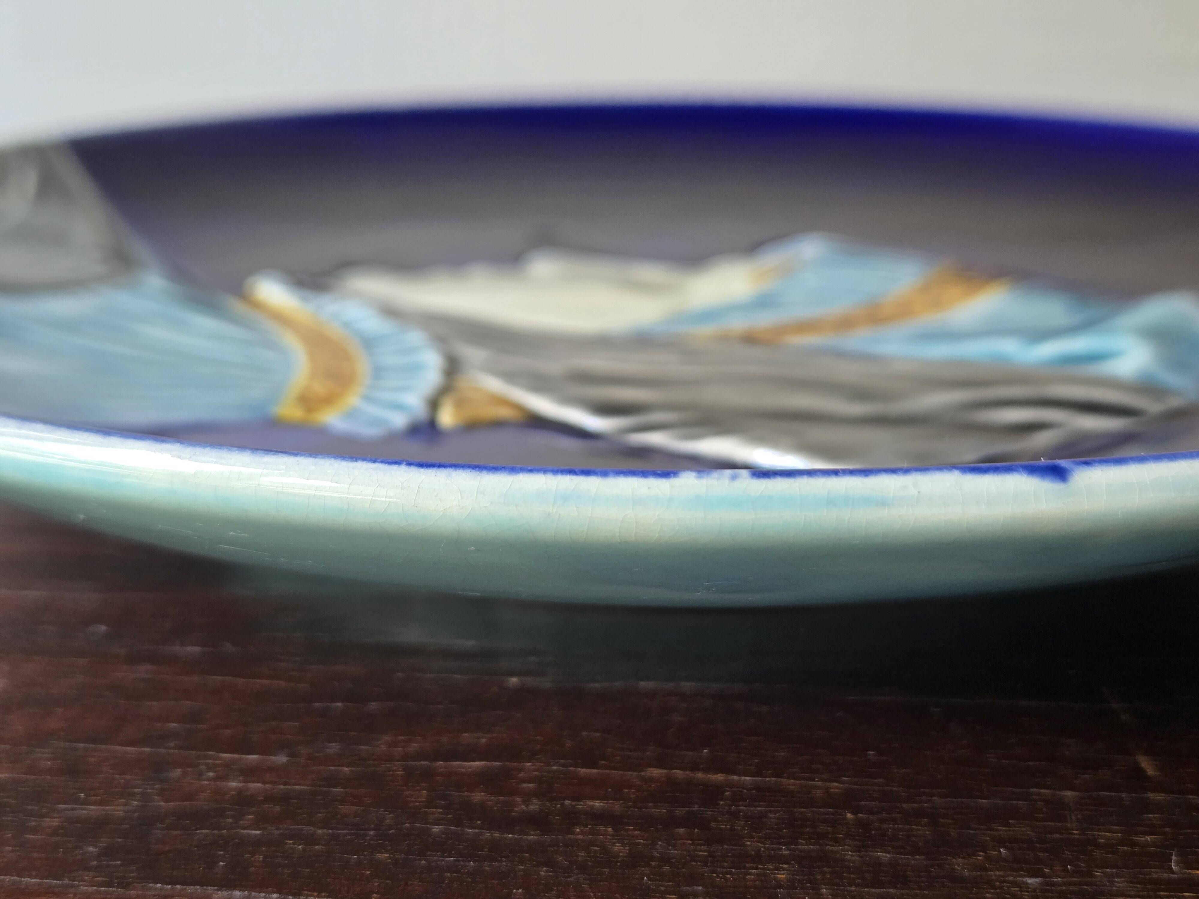Majolica plate Sarreguemines no. 1174 (late 19th century)