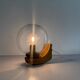 Simple glass and brass wall light from the mid-century, 1960, Germany.