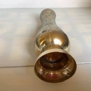 Large vase with worked brass flowers