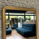 Antique mirror 150/116.5cm Louis-Philippe with pearl gold leaf.