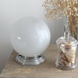 Opaline globe table lamp
