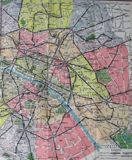Plan Paris - Cartes Taride - années 50