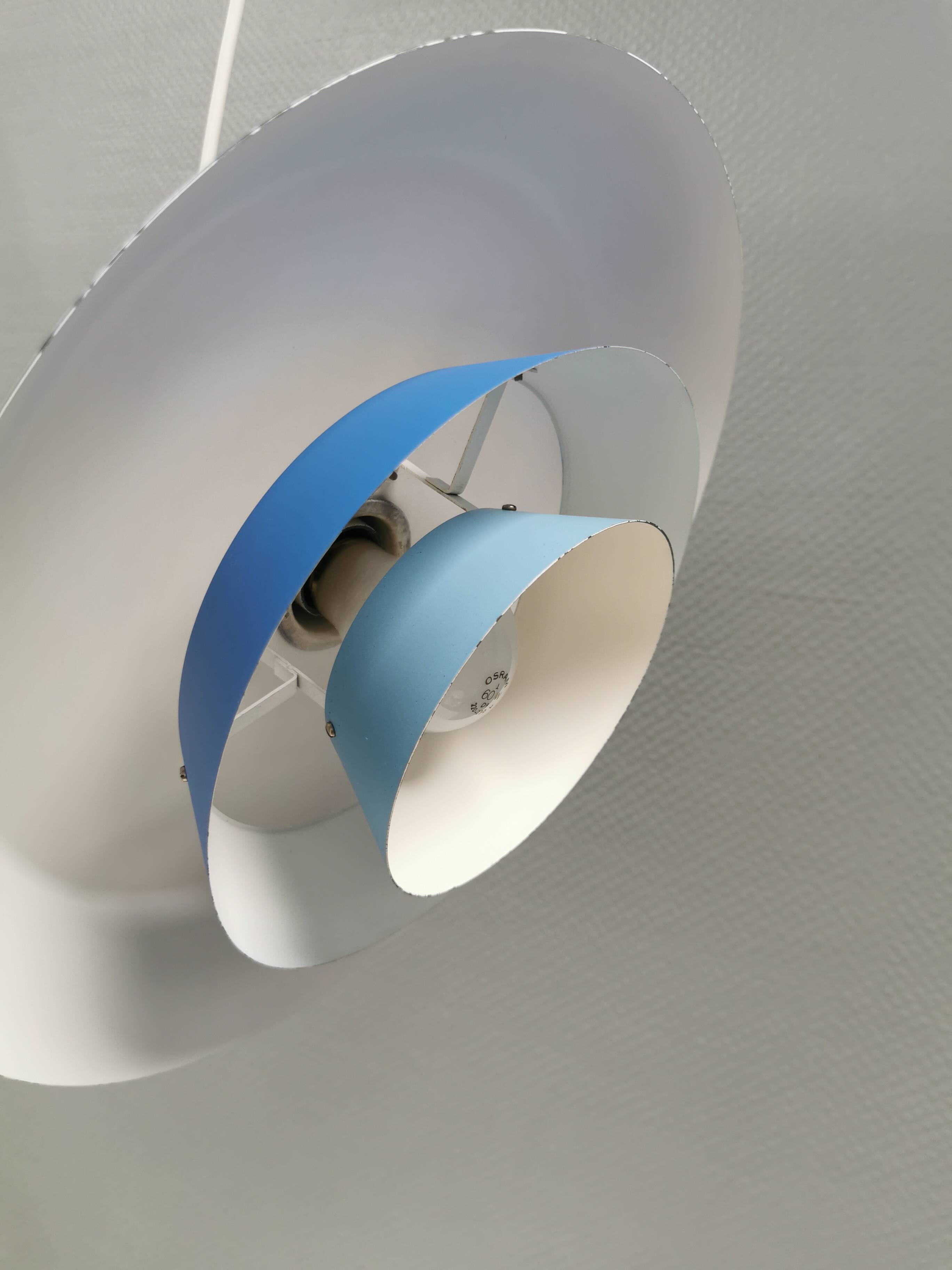 Hanging lamp, designed by Bent Karlby for Danish LYFA in 1968, model Troika