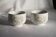 Set of 2 porcelain teacups with floral decorations, Korea