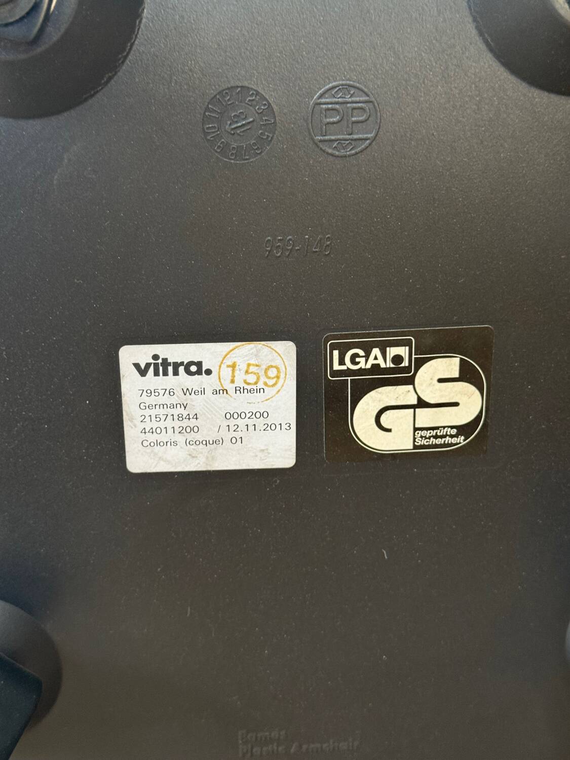 Eames plastic armchairs