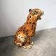 XL Italian ceramic leopard sculpture statue 1970