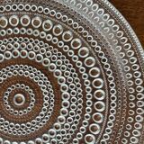 Set of 5 vintage Finnish glass plates from the Kastehelmi series by Oiva Toikka for Iittala.