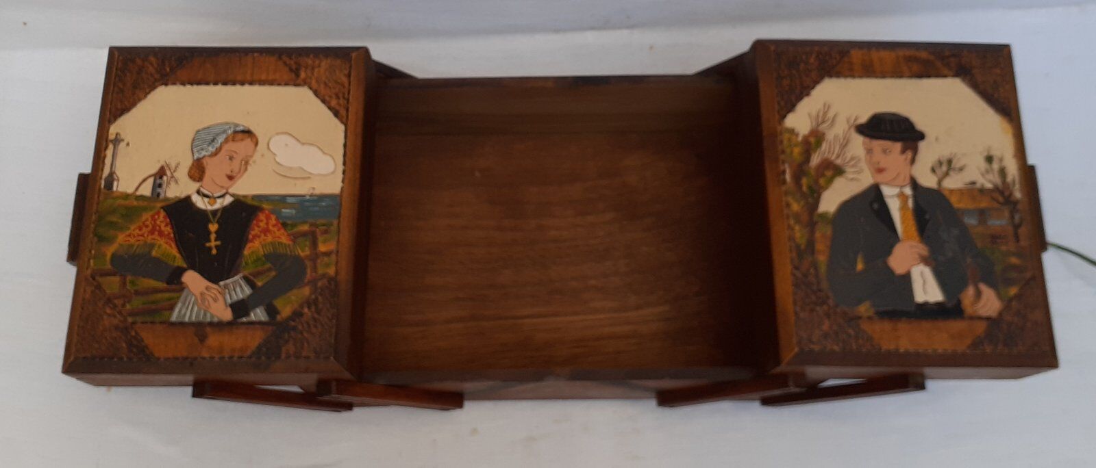 Wooden box in Breton style