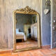 Miroir ancien Louis-Philippe à fronton