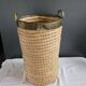 Copper and brass wicker basket