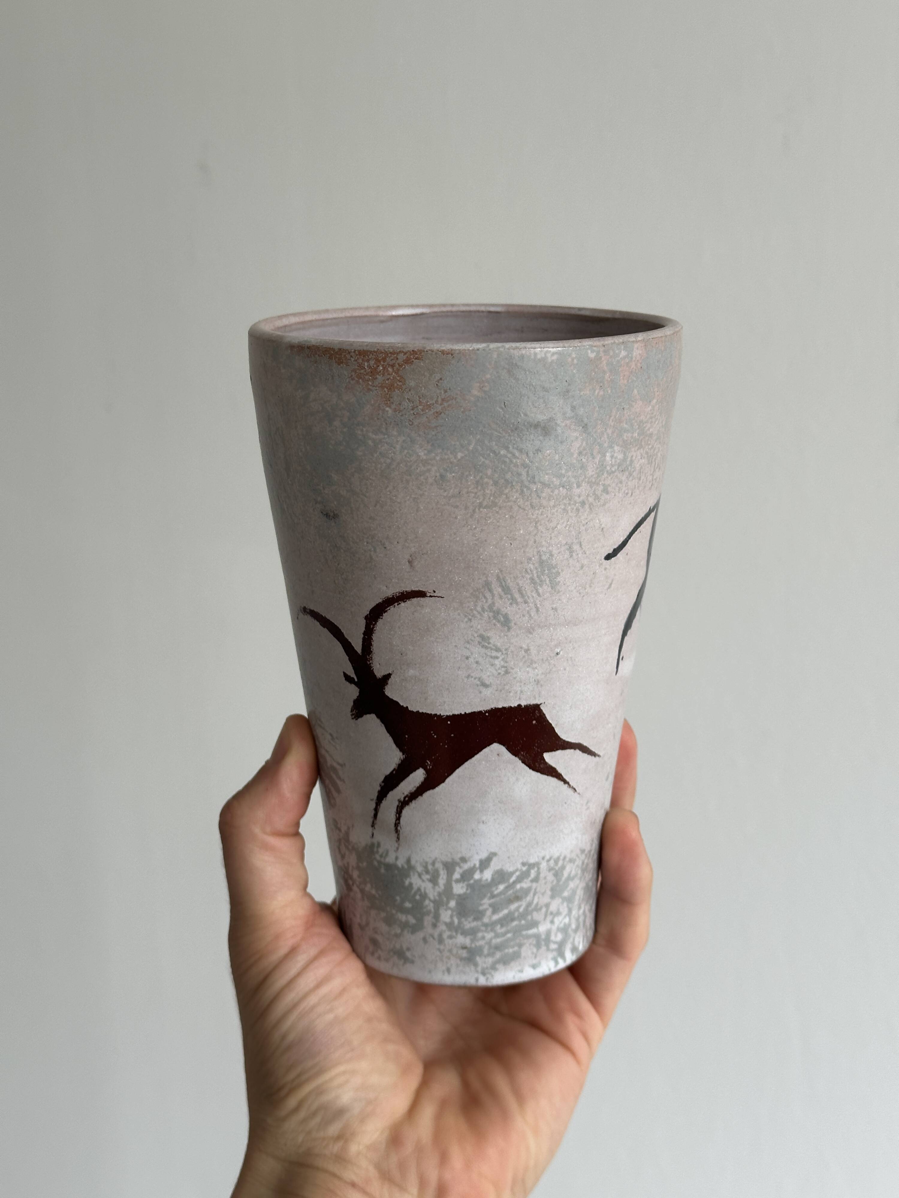 Hand-painted ceramic vase